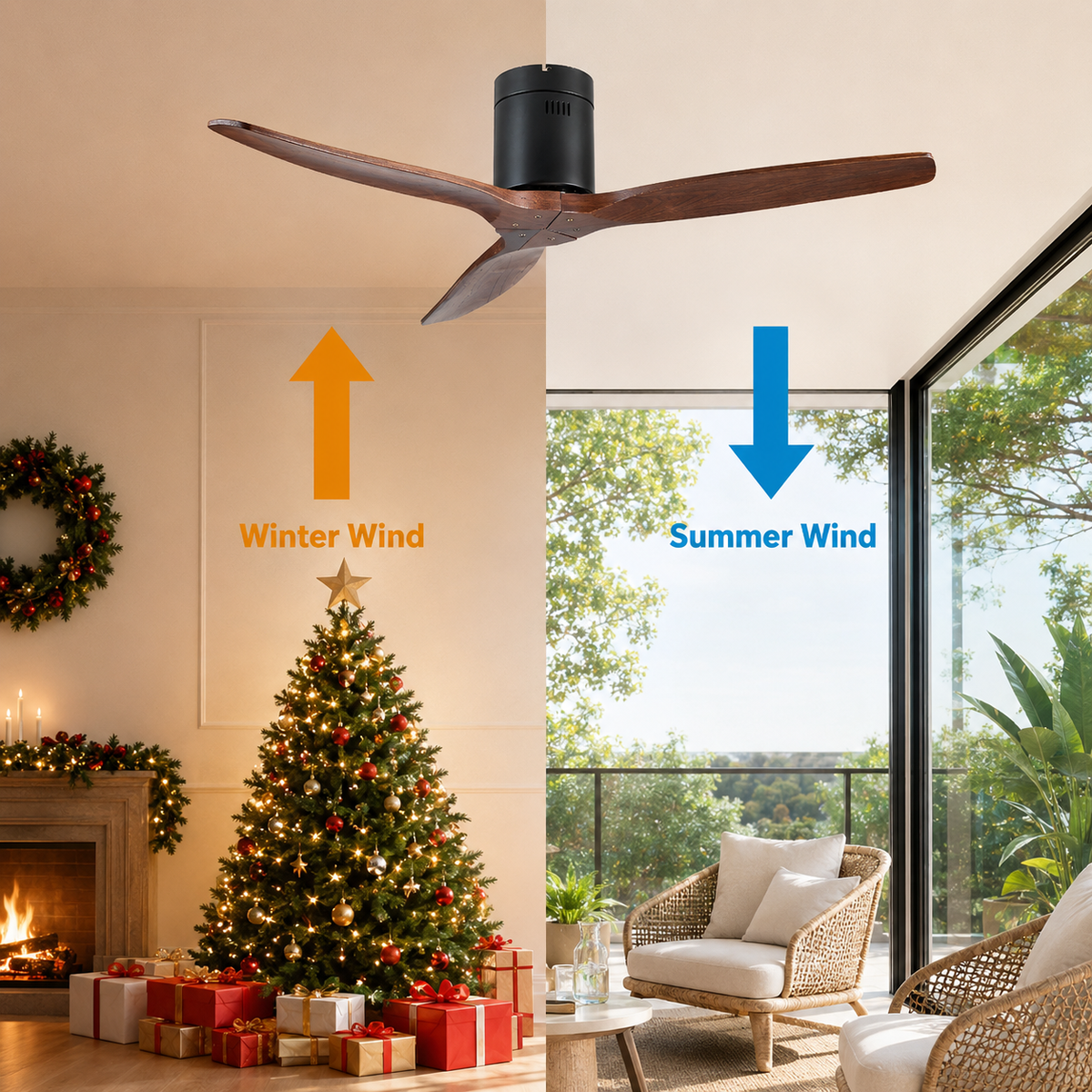 Hush | Low profile ceiling fan 132 cm