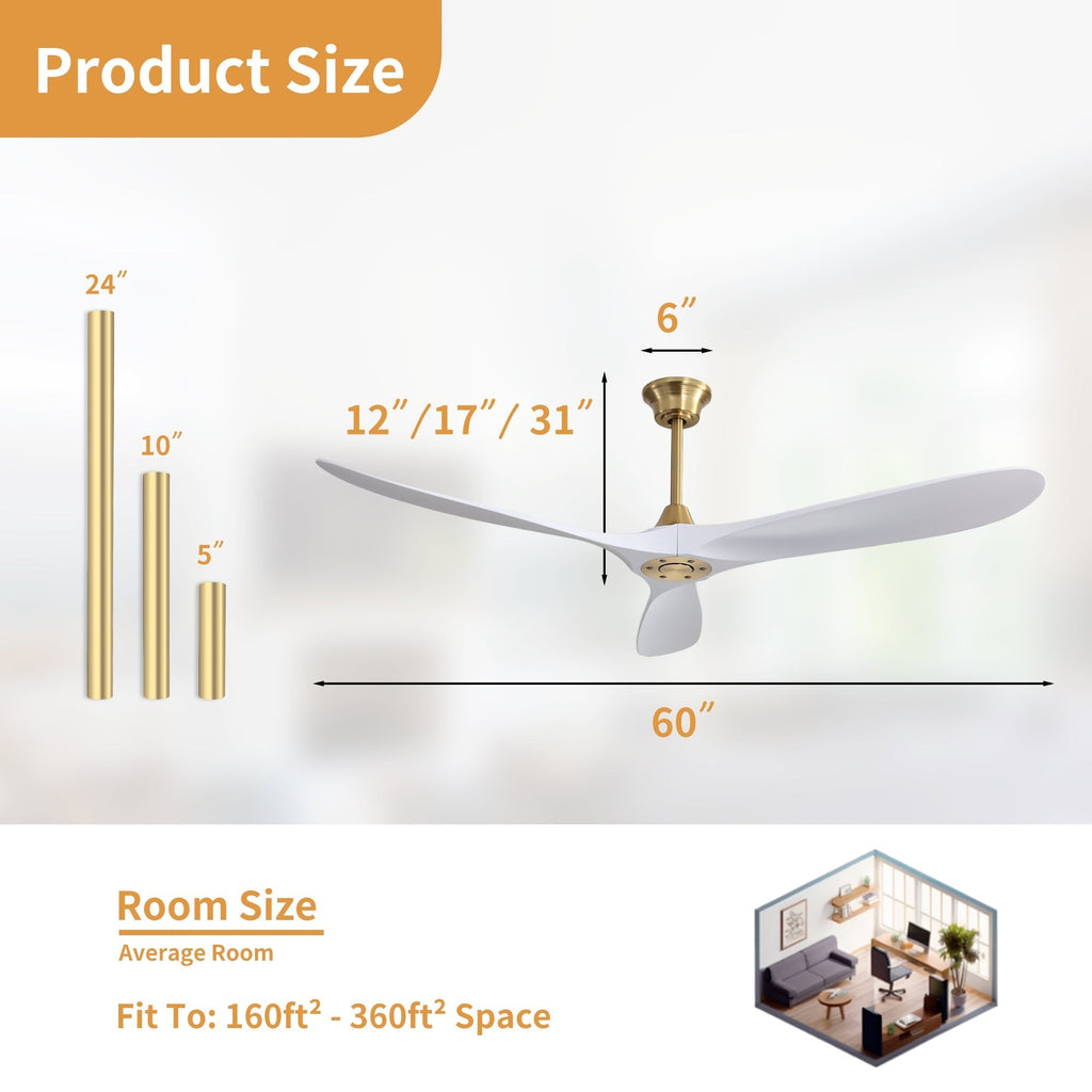 Ember | Outdoor ceiling fan 152 cm
