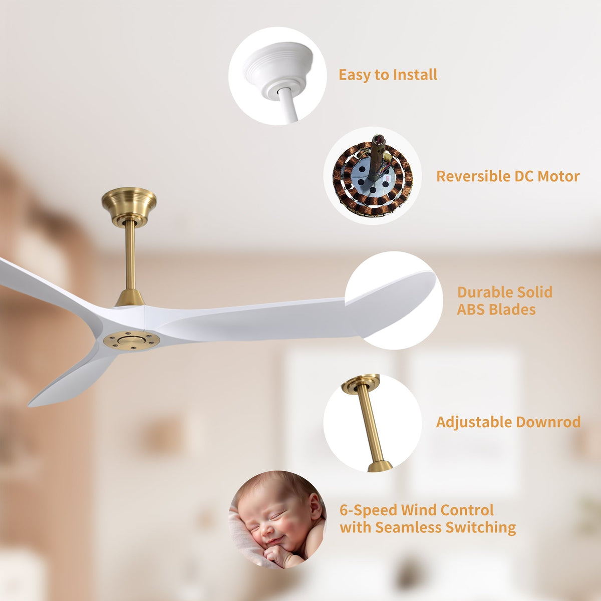 Ember | Outdoor ceiling fan 152 cm