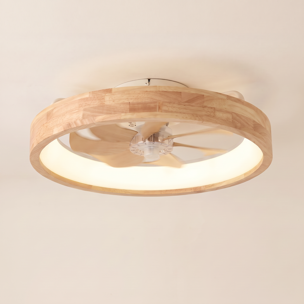 Bloom | Timber ceiling fan with light 50 cm