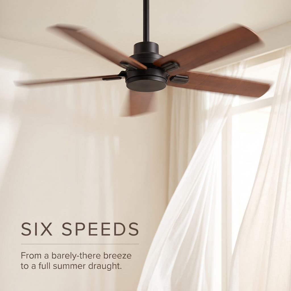 Elder | Solid walnut ceiling fan with light