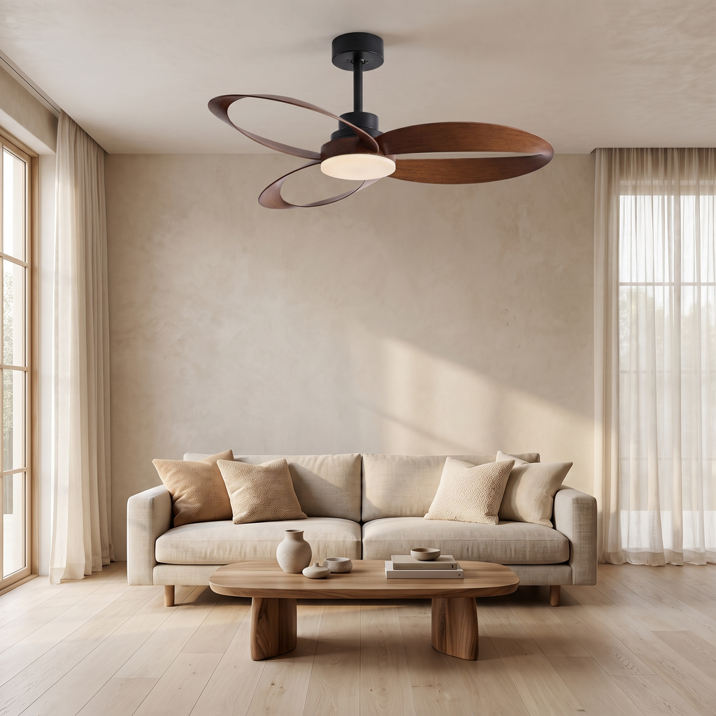Curve | Designer DC ceiling fan with light