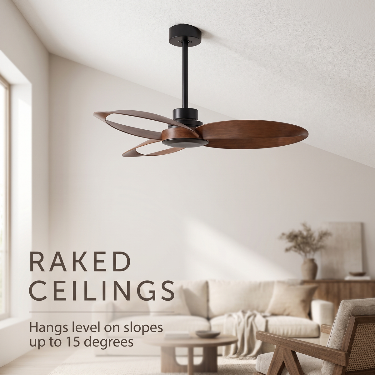 Curve | Designer DC ceiling fan with light