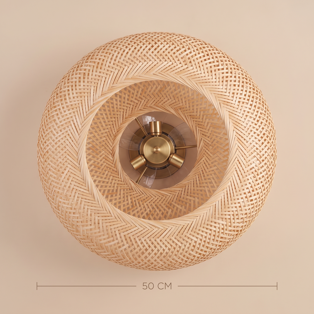 Frond | Woven bamboo ceiling fan 50 cm