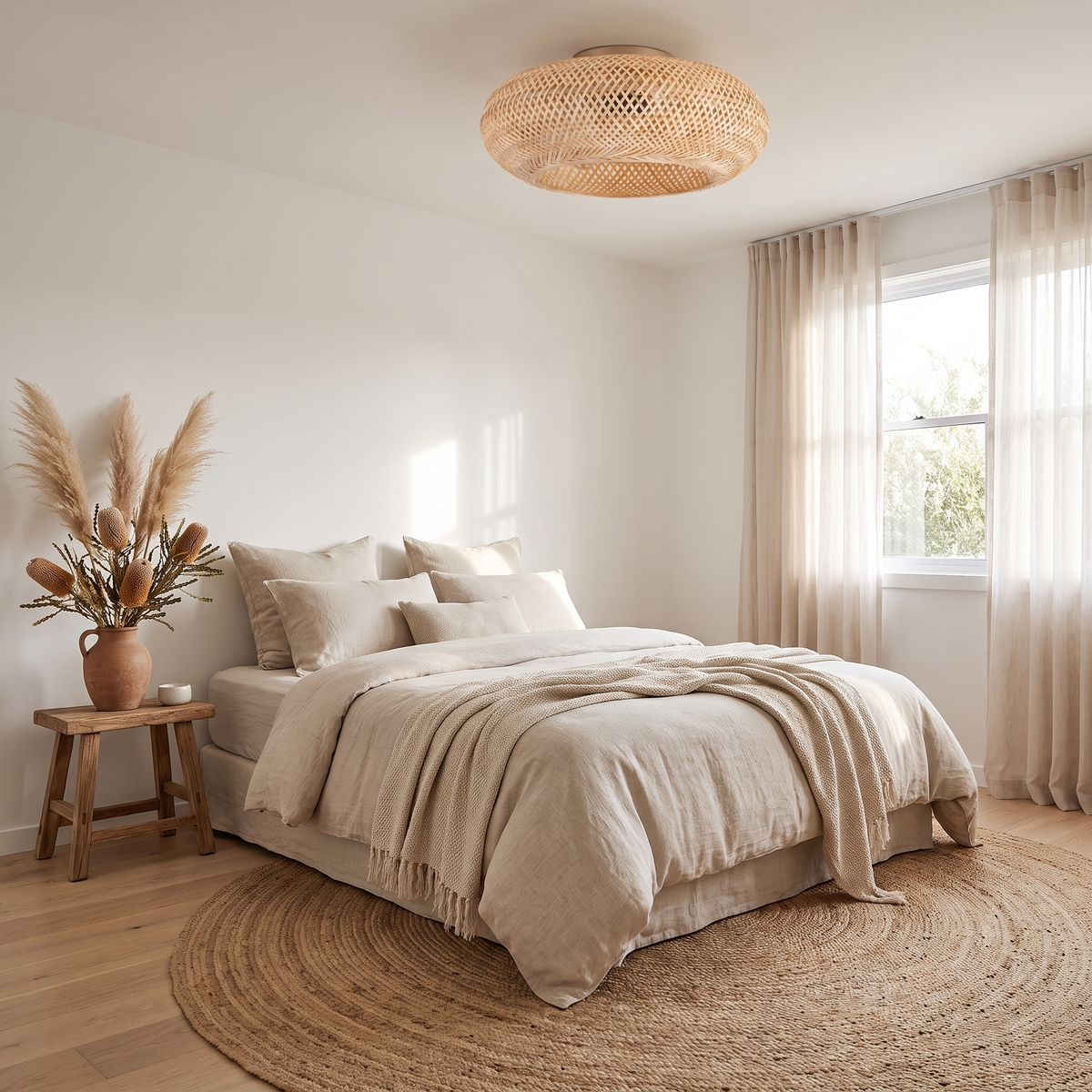 Frond | Woven bamboo ceiling fan 50 cm