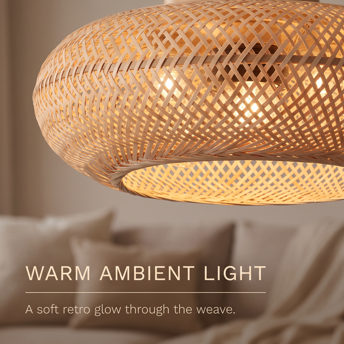 Frond | Woven bamboo ceiling fan 50 cm