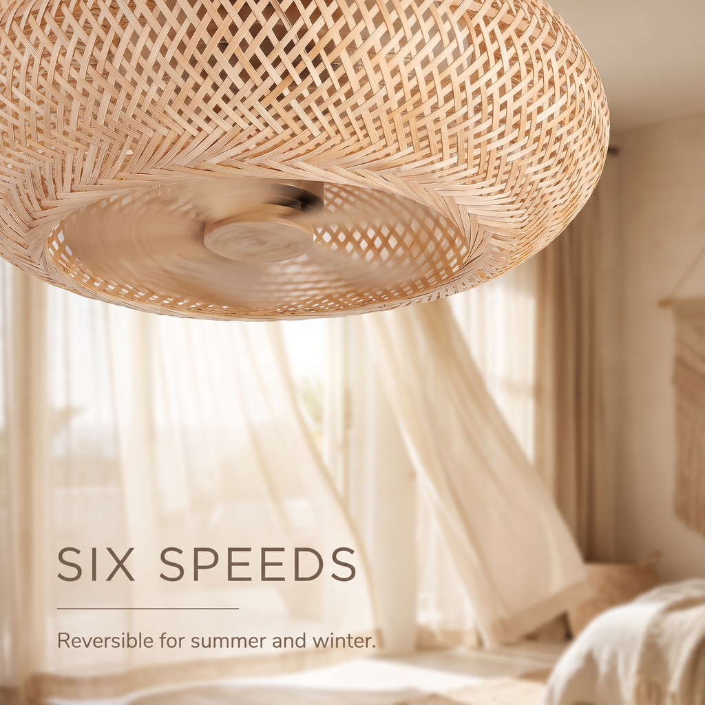 Frond | Woven bamboo ceiling fan 50 cm