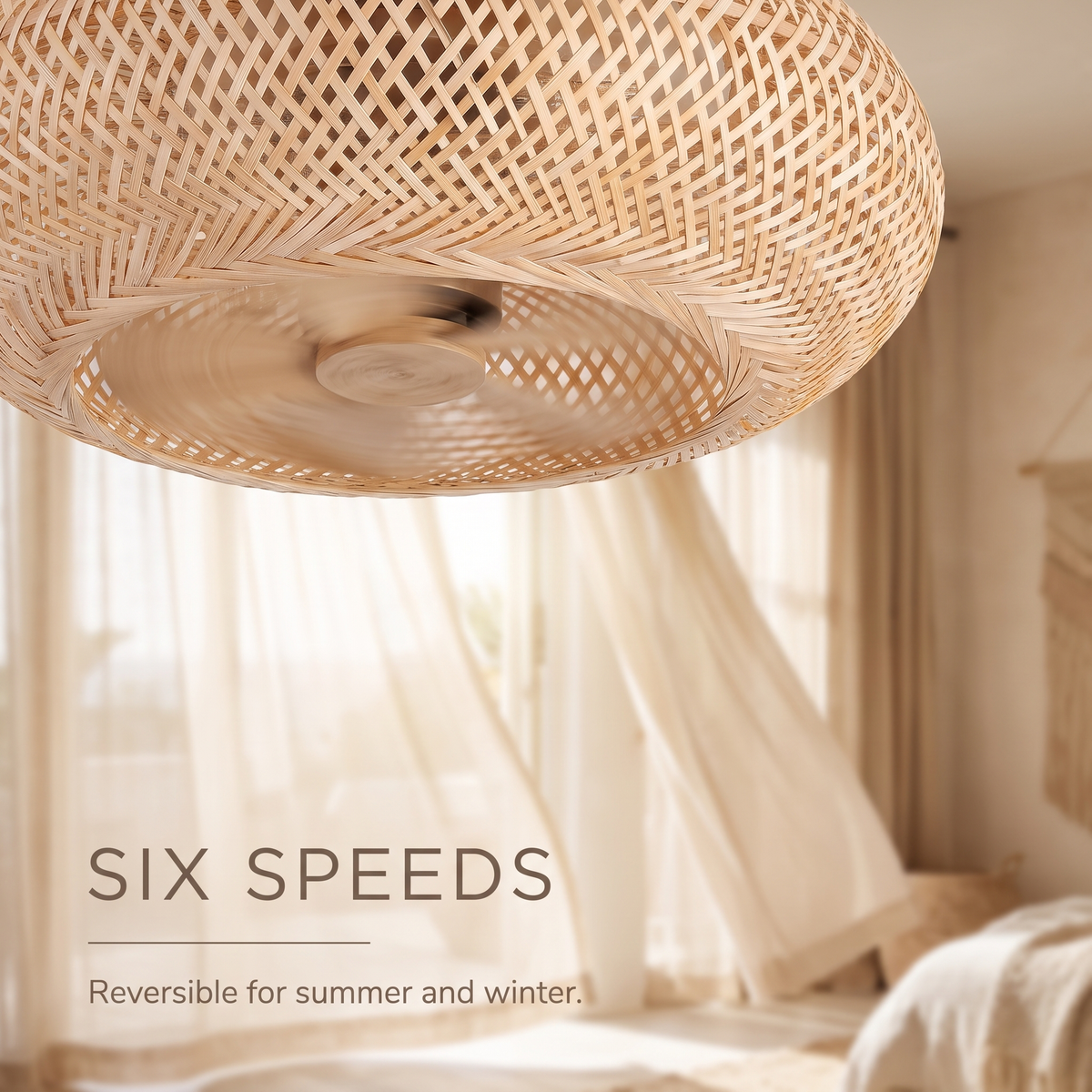 Frond | Woven bamboo ceiling fan 50 cm