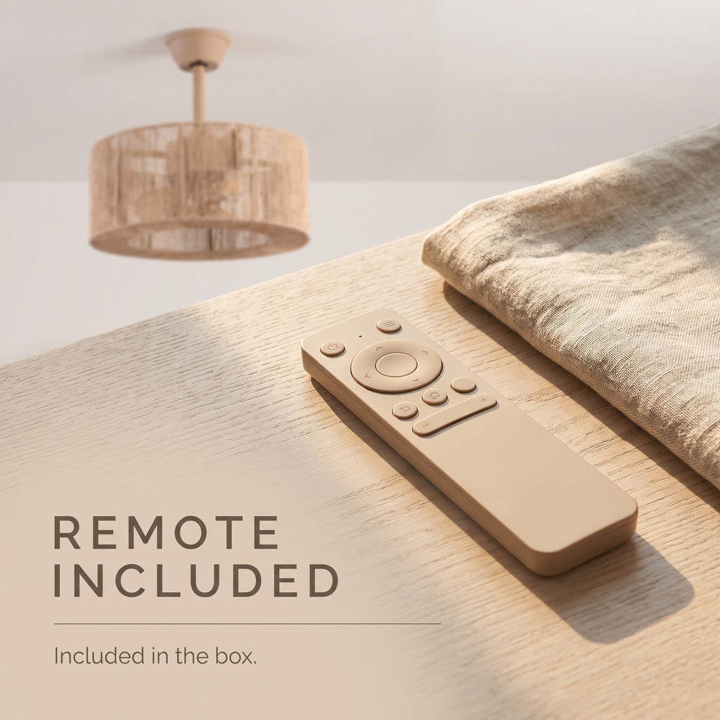 Reed | Rope drum ceiling fan with light 50 cm