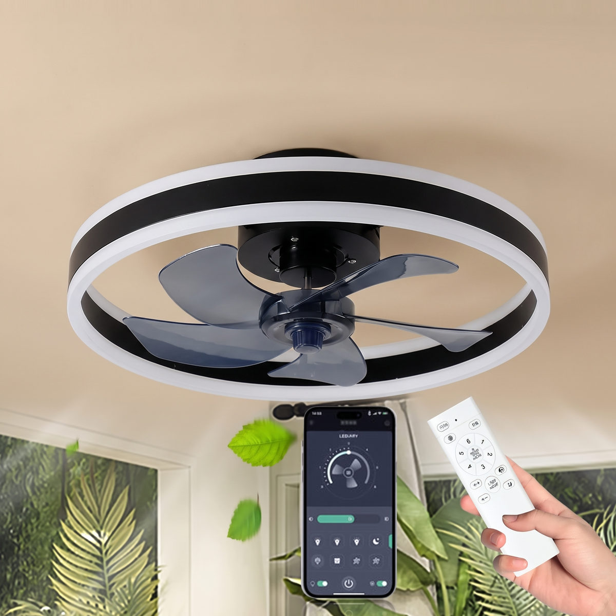 Beam | Ring light ceiling fan 50 cm