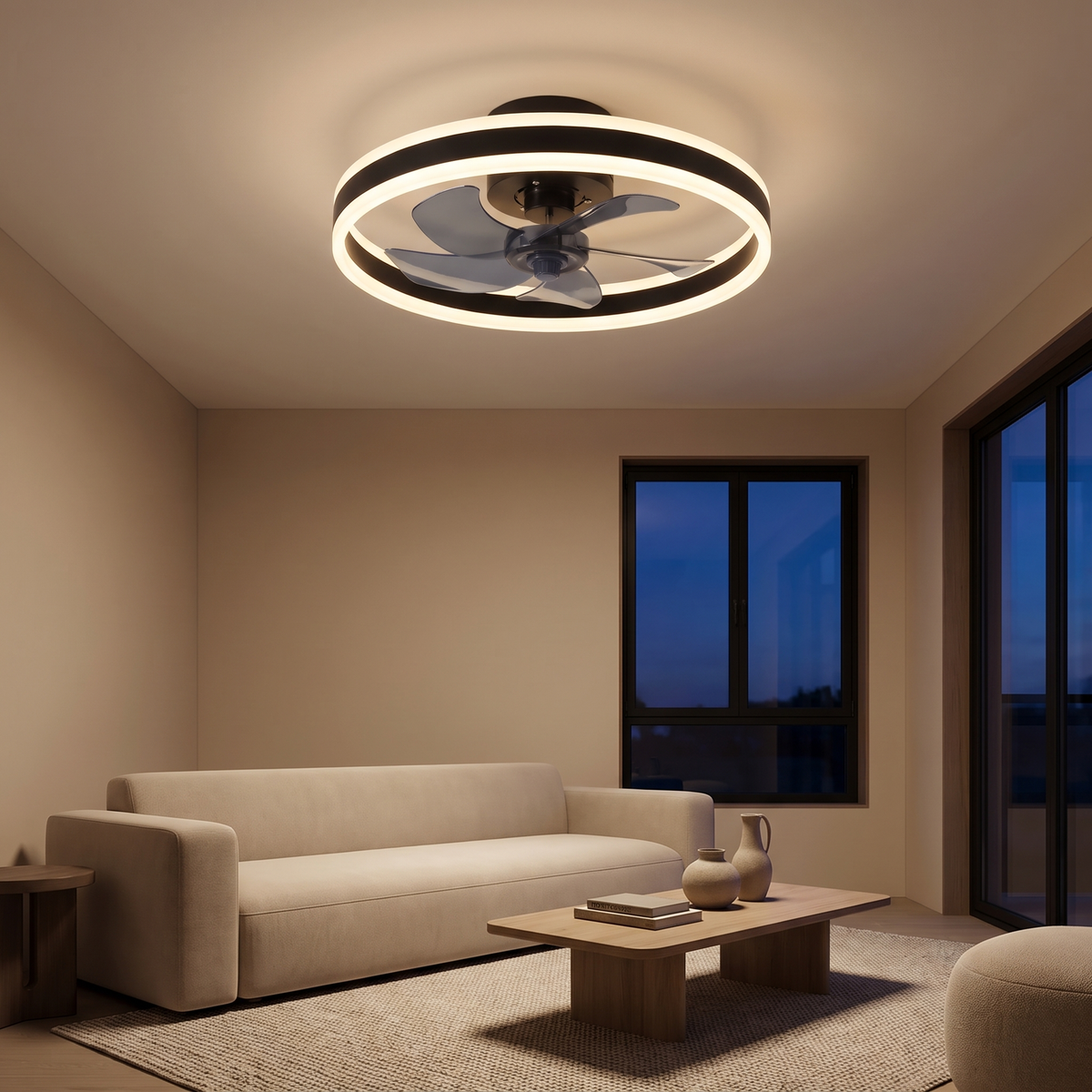 Beam | Ring light ceiling fan 50 cm