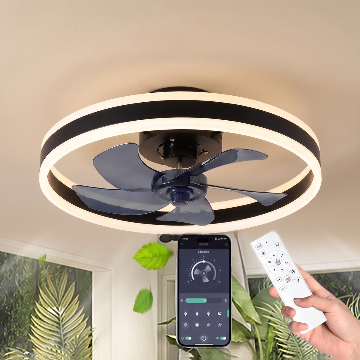 Beam | Ring light ceiling fan 50 cm