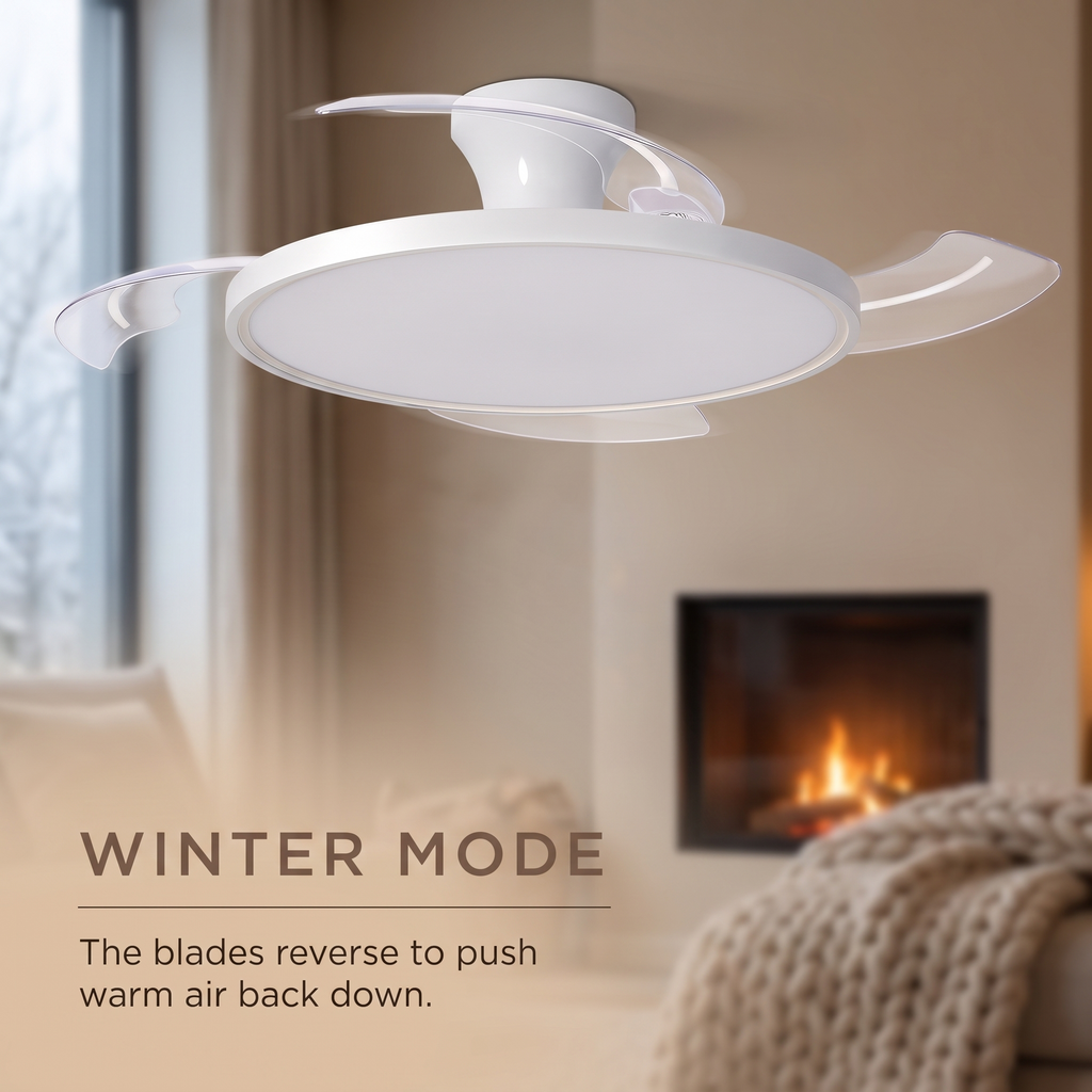 Vane | Ultra slim ceiling fan with light