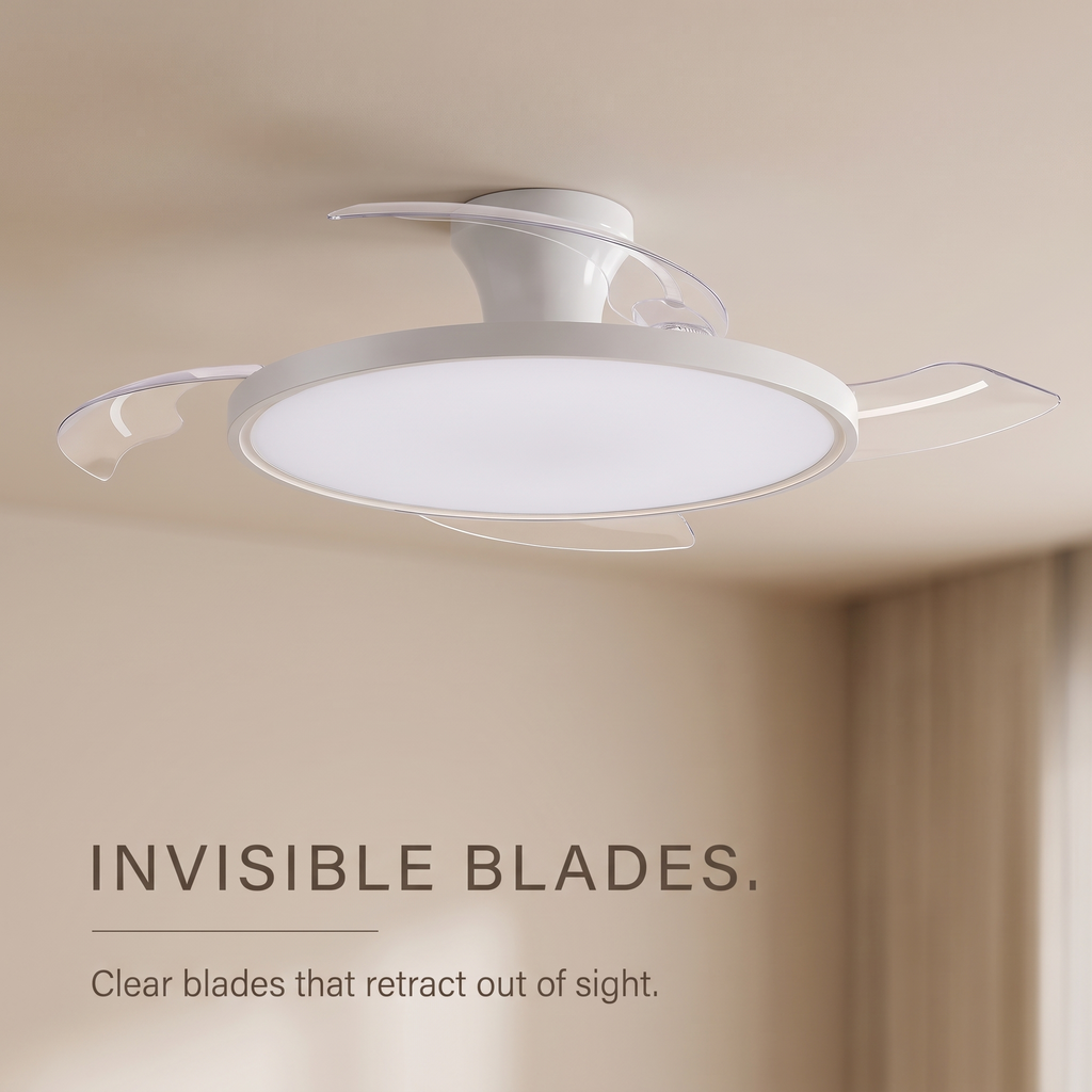Vane | Ultra slim ceiling fan with light