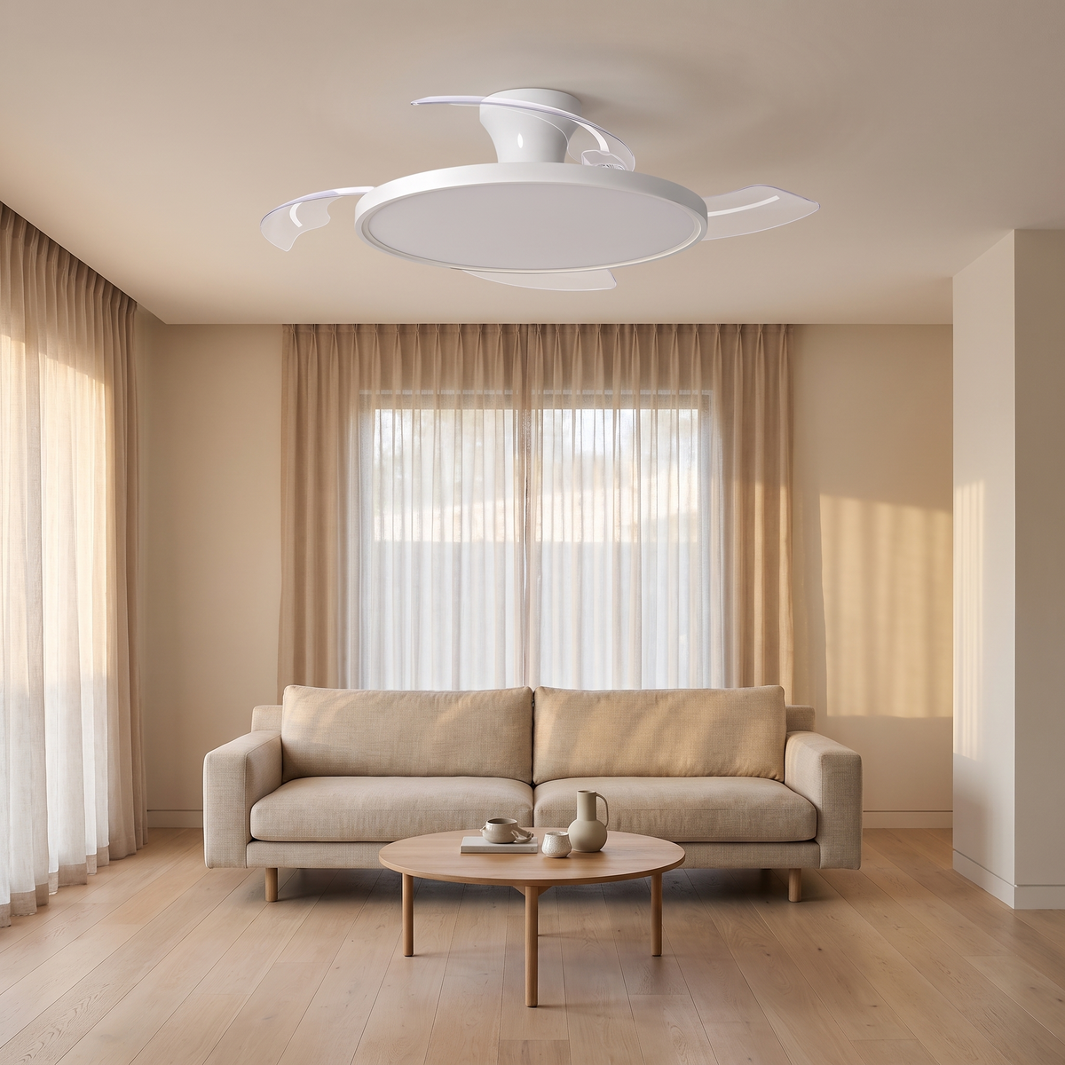 Vane | Ultra slim ceiling fan with light