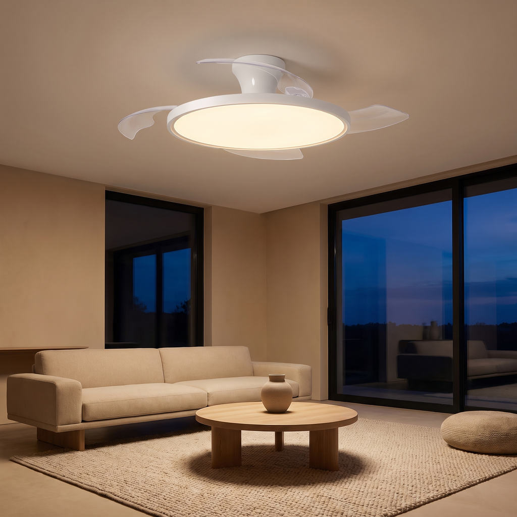 Vane | Ultra slim ceiling fan with light