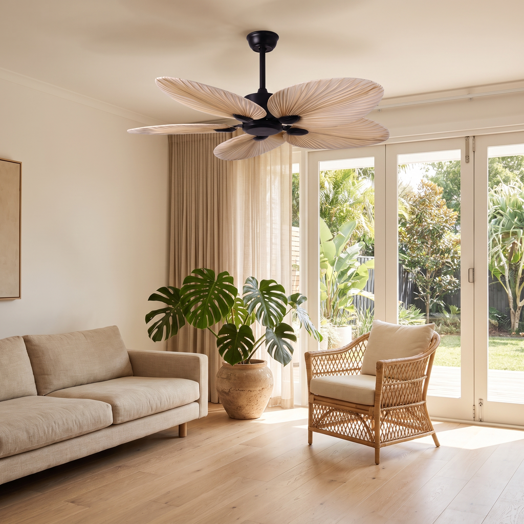 Bower | Palm frond ceiling fan 132 cm