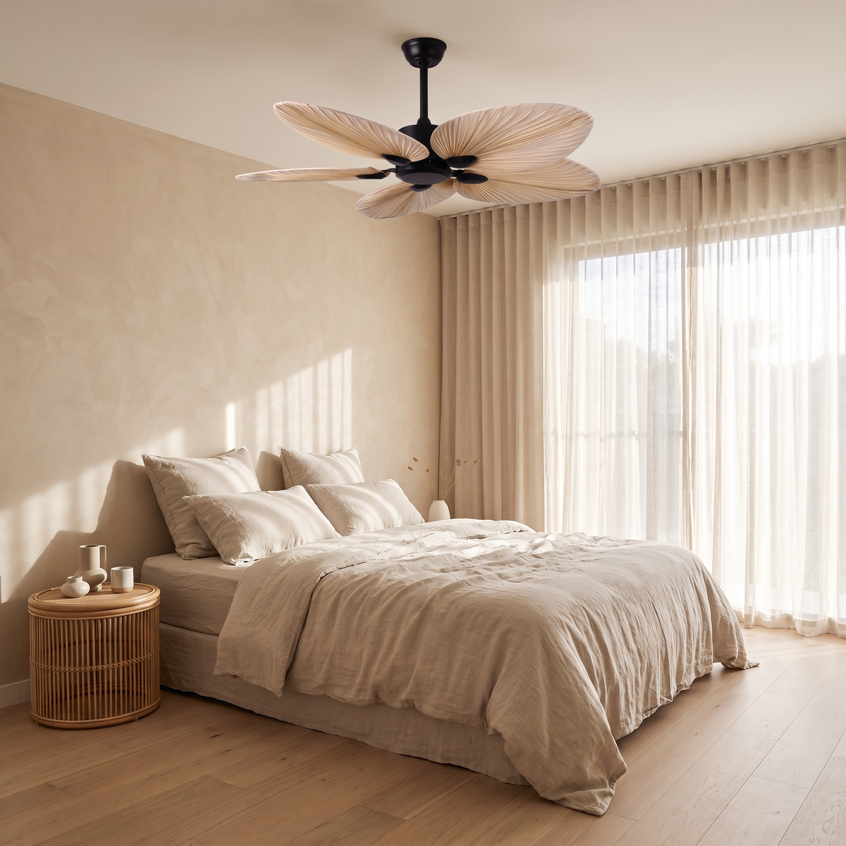 Bower | Palm frond ceiling fan 132 cm