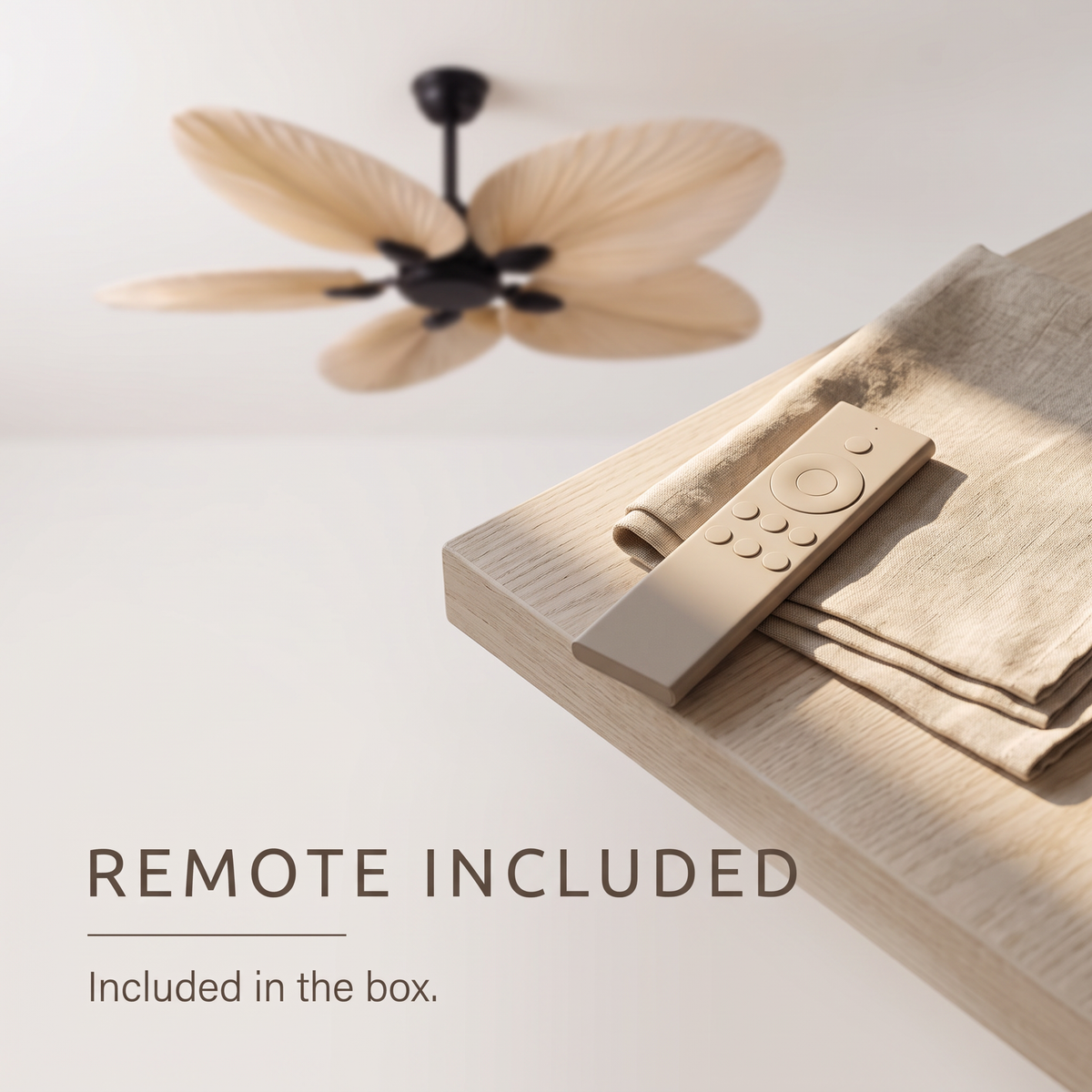 Bower | Palm frond ceiling fan 132 cm