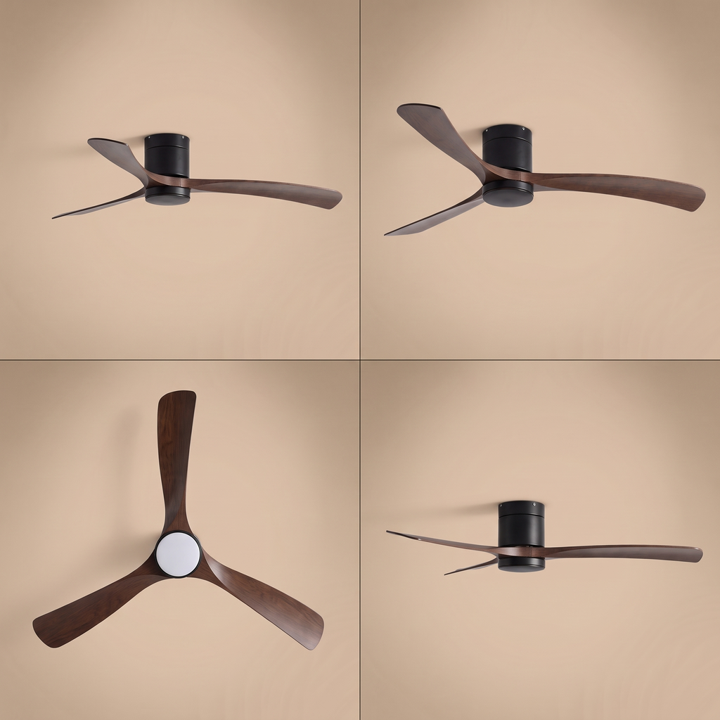 Glide | Low profile DC ceiling fan with light