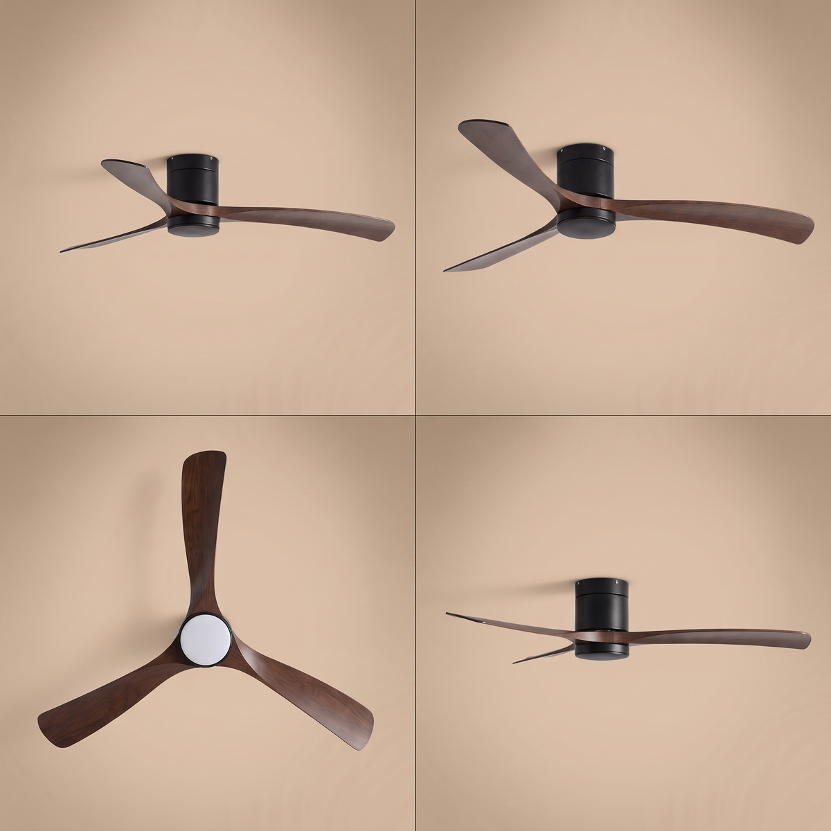Glide | Low profile DC ceiling fan with light