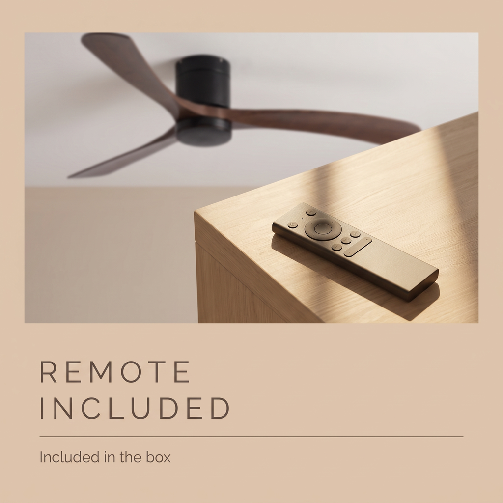 Glide | Low profile DC ceiling fan with light