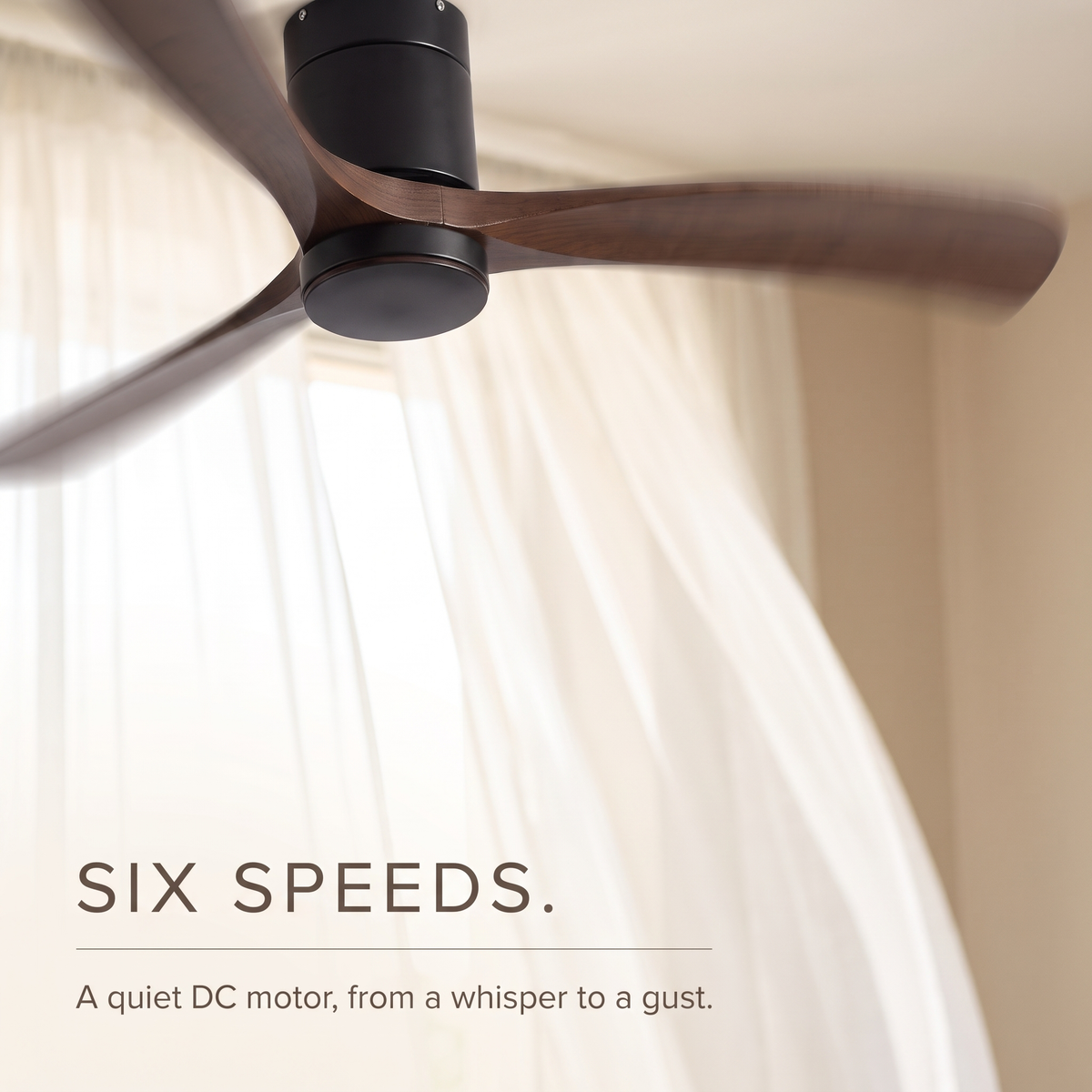 Glide | Low profile DC ceiling fan with light