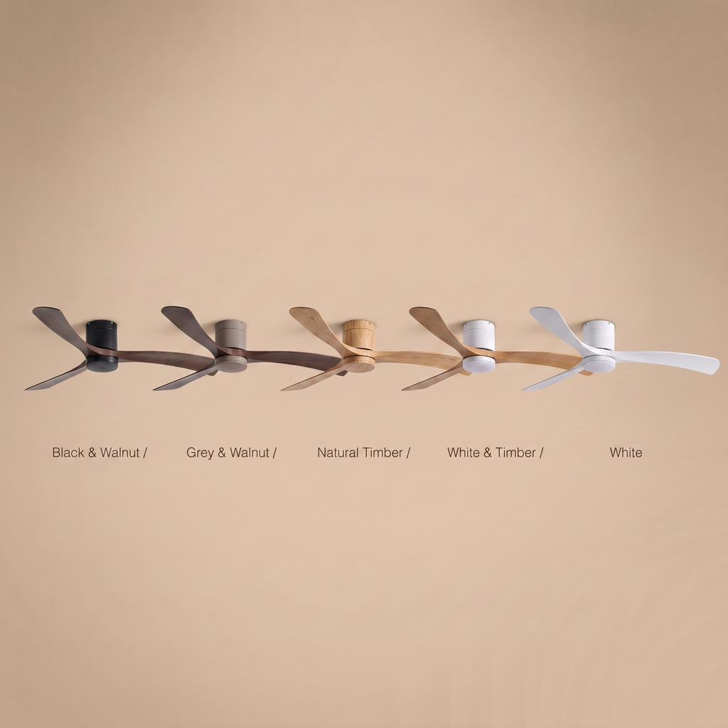 Glide | Low profile DC ceiling fan with light