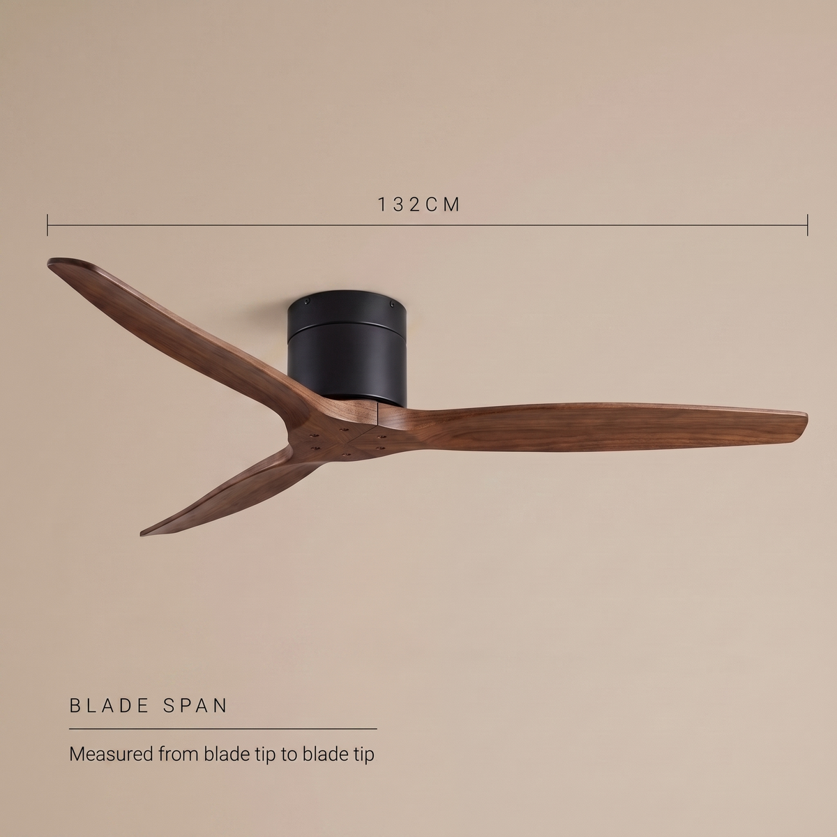 Hush | Low profile ceiling fan 132 cm