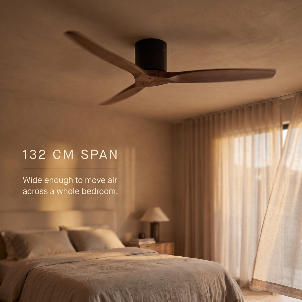 Hush | Low profile ceiling fan 132 cm