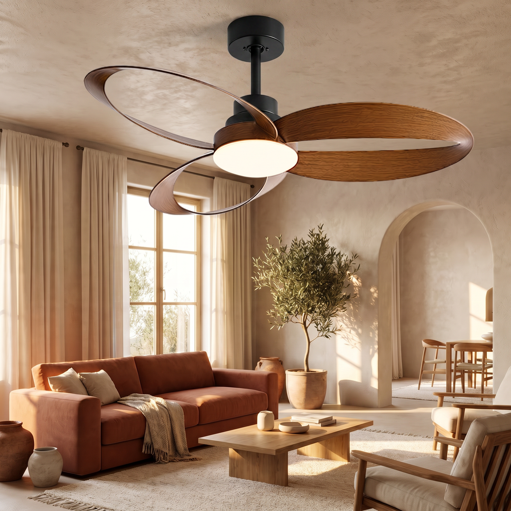 Curve | Designer DC ceiling fan with light