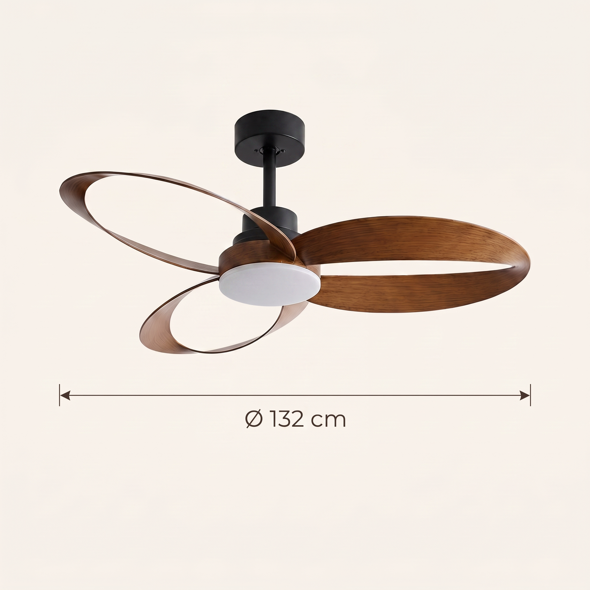 Curve | Designer DC ceiling fan with light