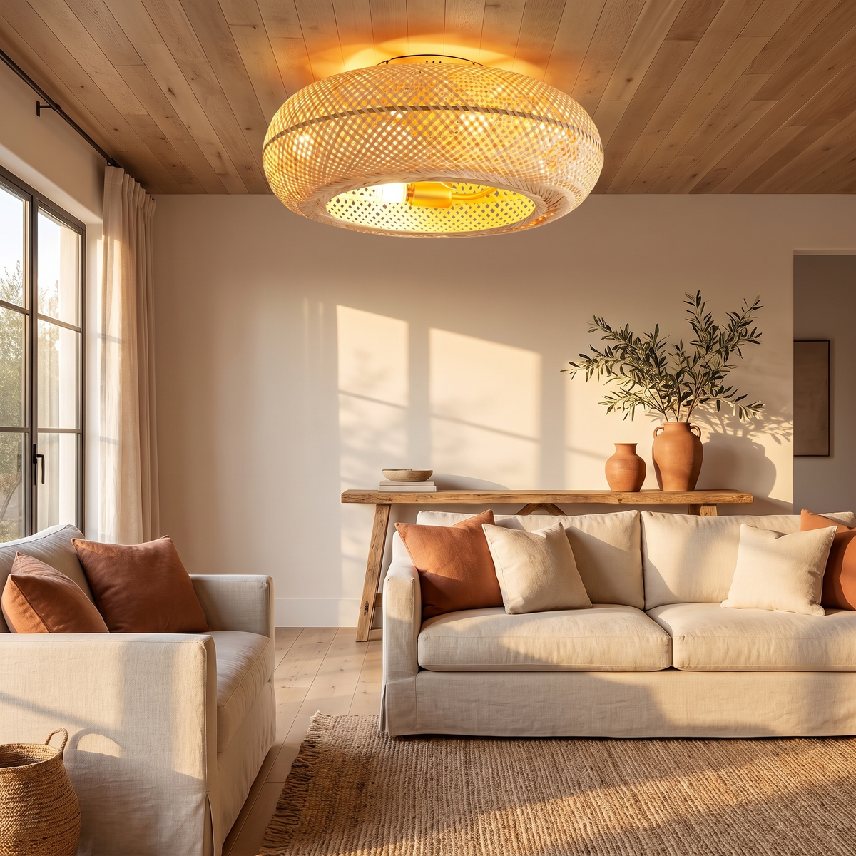 Frond | Woven bamboo ceiling fan 50 cm