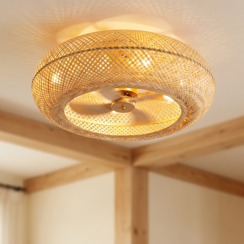 Frond | Woven bamboo ceiling fan 50 cm