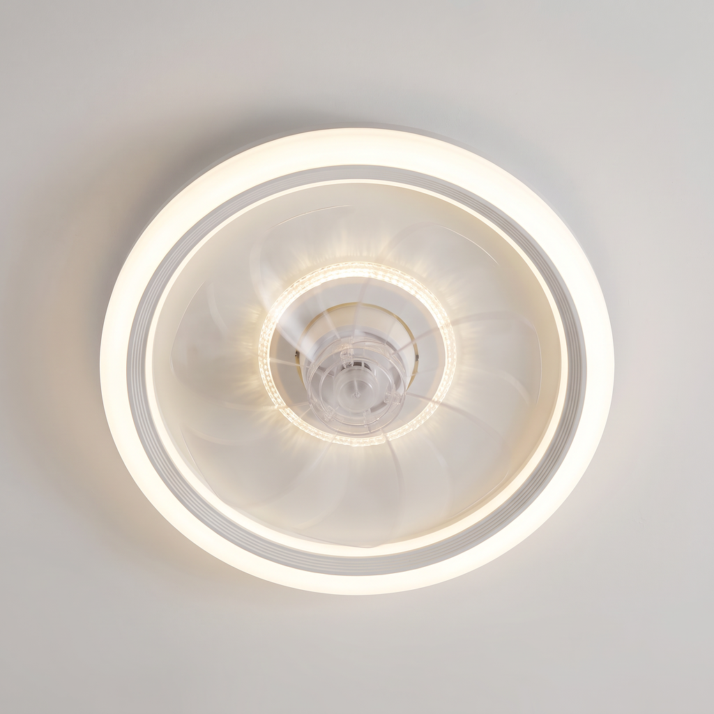 Halo | Flush mount ceiling fan with light 48 cm
