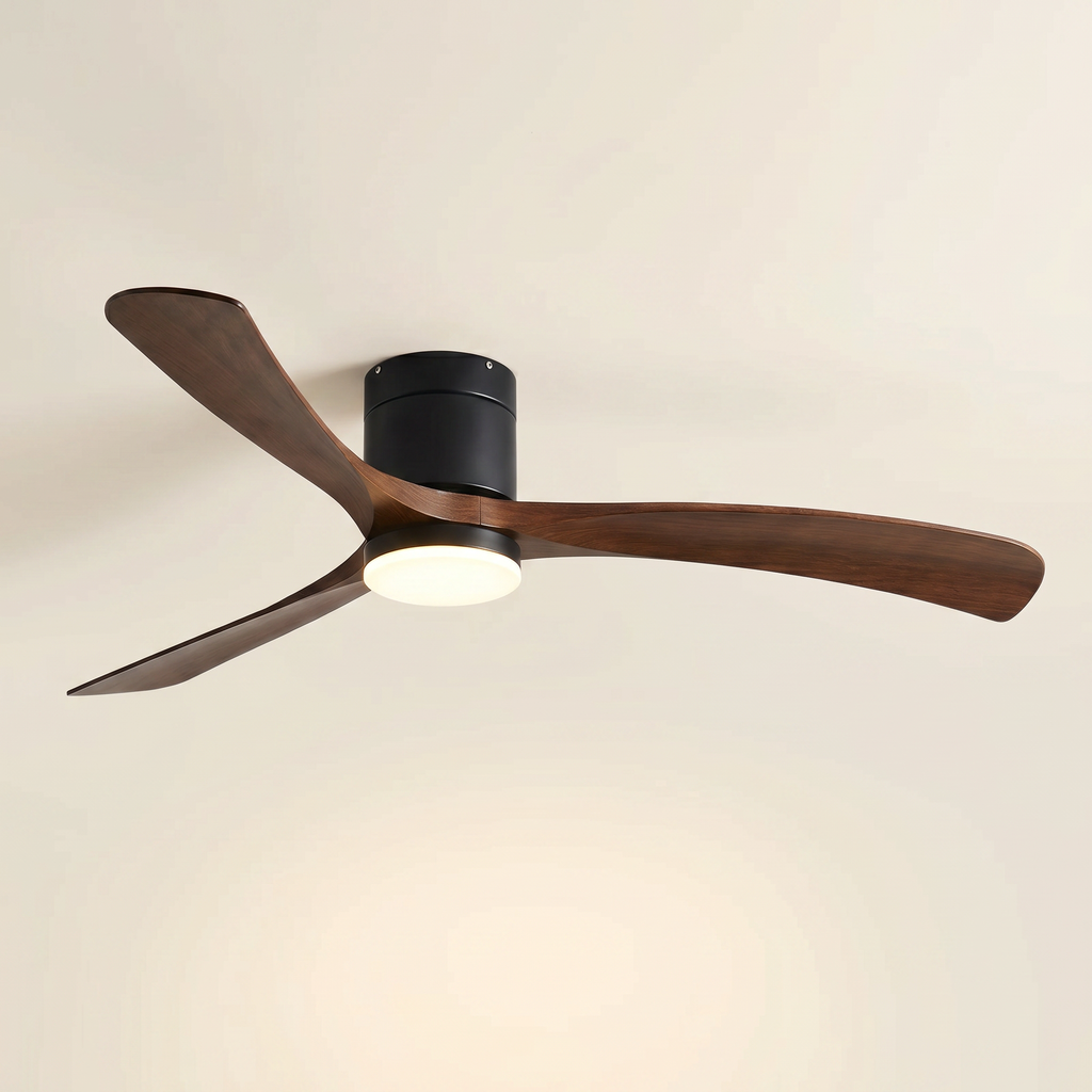 Glide | Low profile DC ceiling fan with light