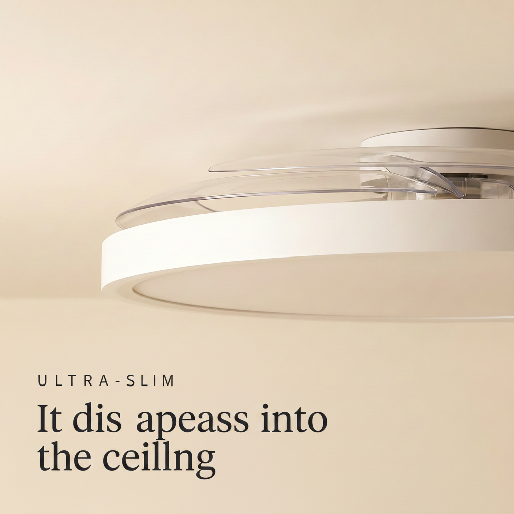 Vane | Ultra slim ceiling fan with light
