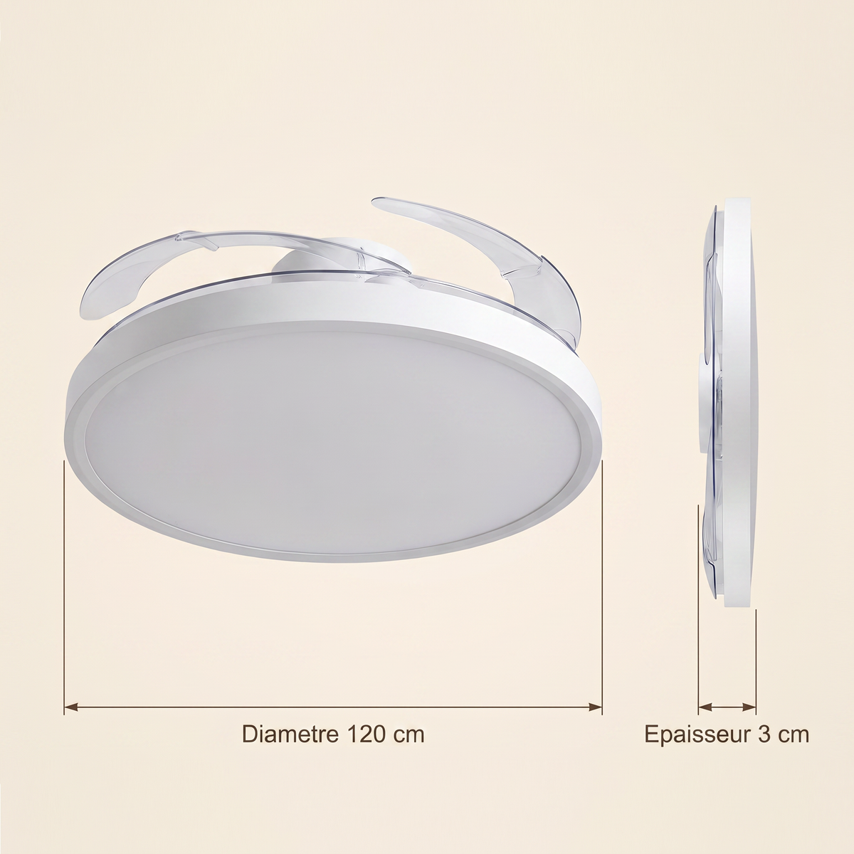 Vane | Ultra slim ceiling fan with light